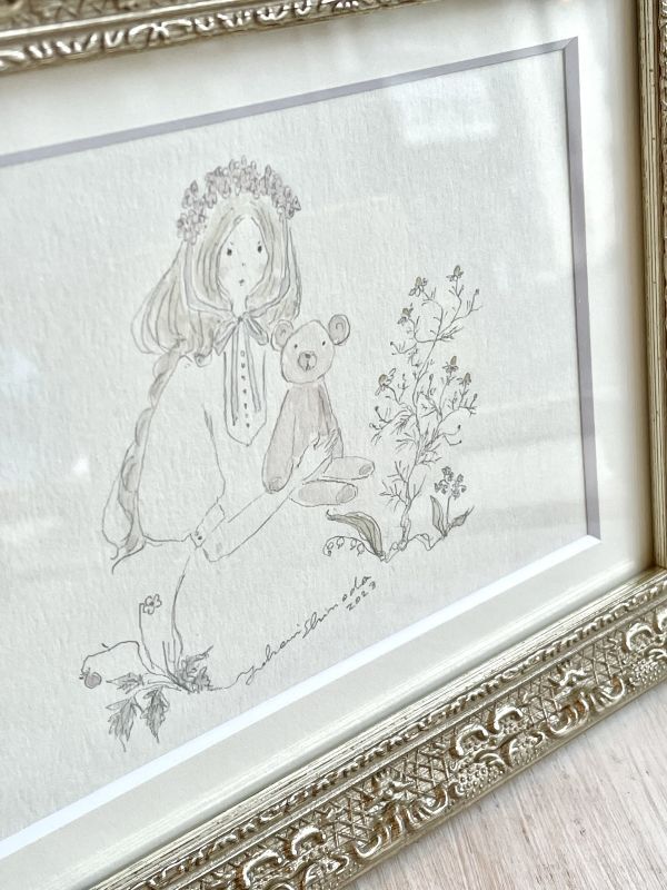 篠田夕加里 | 鉛筆画 「花が咲くところには希望も咲く」 